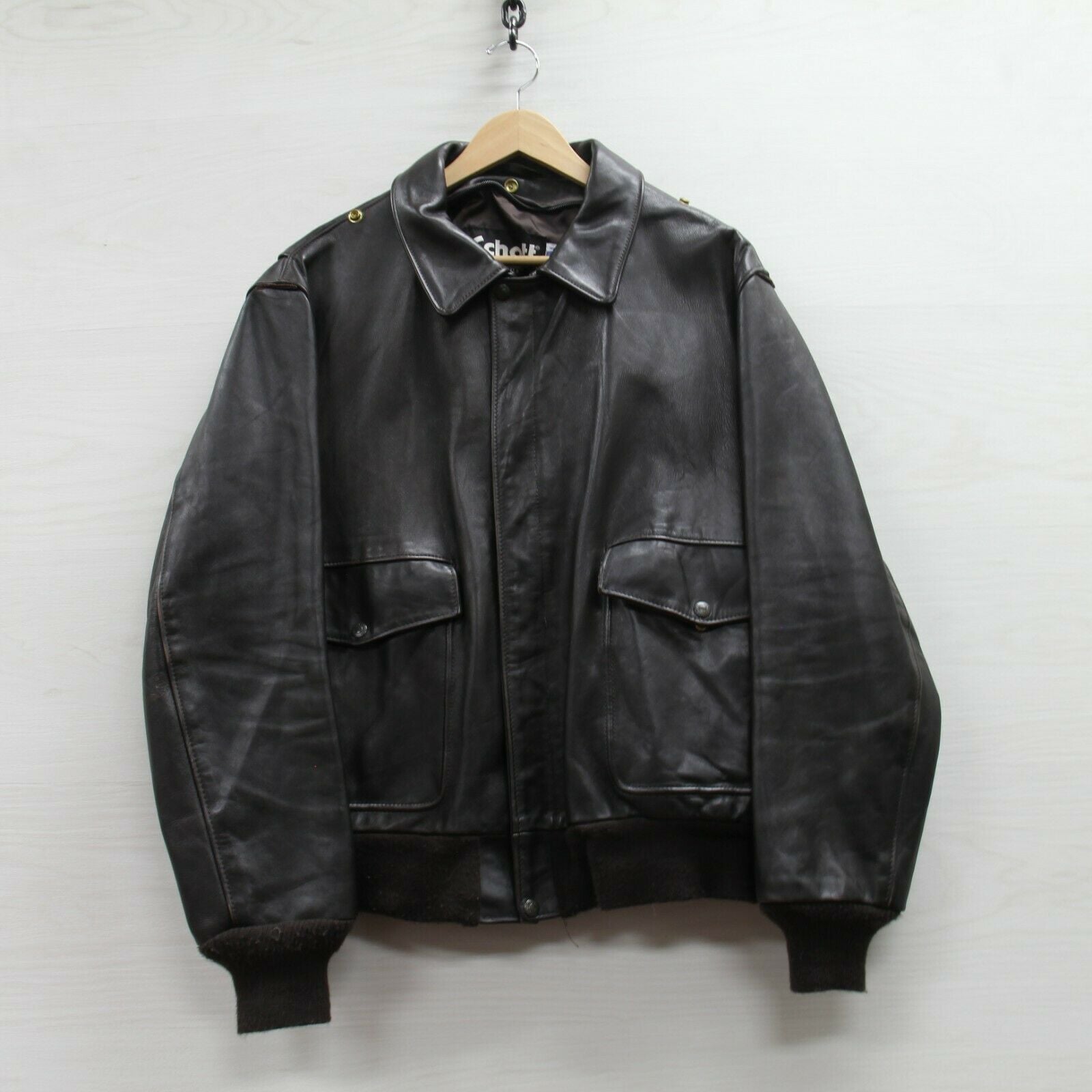 VINTAGE SCHOTT LEATHER FLIGHT JACKET-