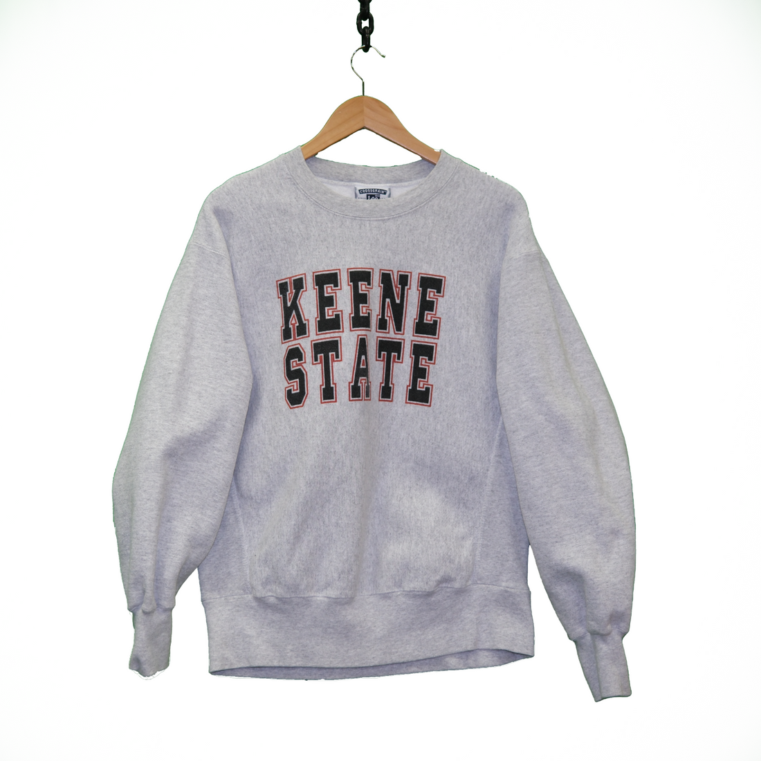 Vintage Keene State Owls Sweatshirt Crewneck Size Large Gray NCAA