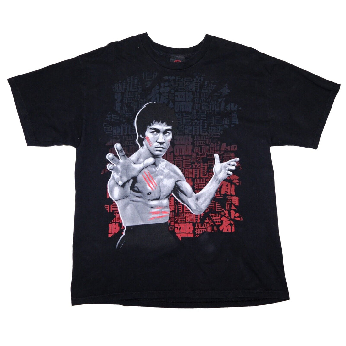 Vintage Bruce Lee T-Shirt Size XL Black Kung Fu Movie
