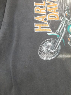 Vintage 1991 Harley top Davidson T-Shirt FXSTS Springer Softail 3d Emblem Motorcyclist Biker Merch Tee Size XL