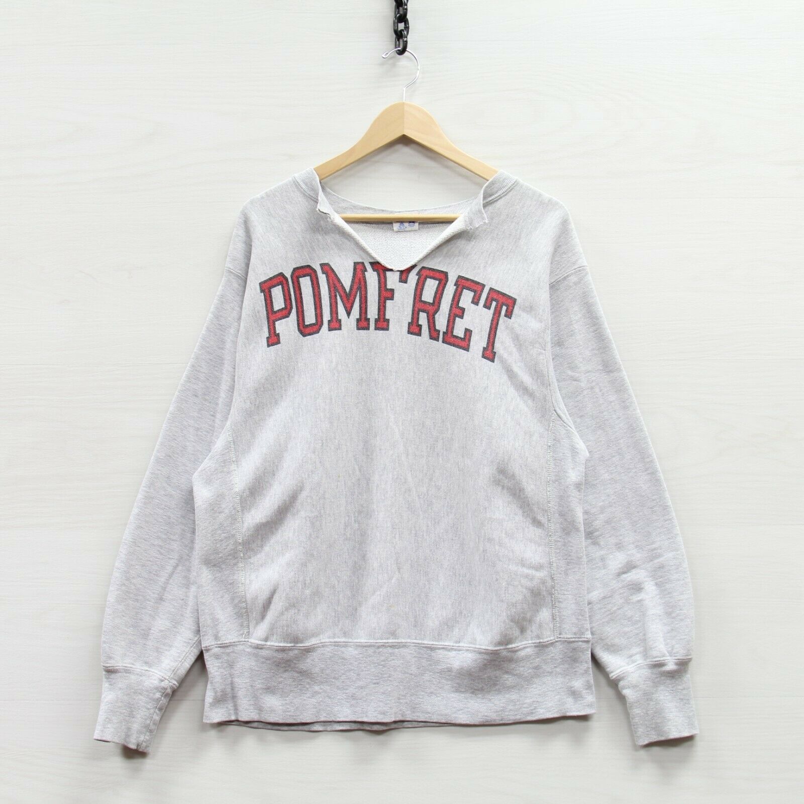 Vintage Pomfret Champion Reverse Weave Sweatshirt Crewneck Large 80s  Distressed