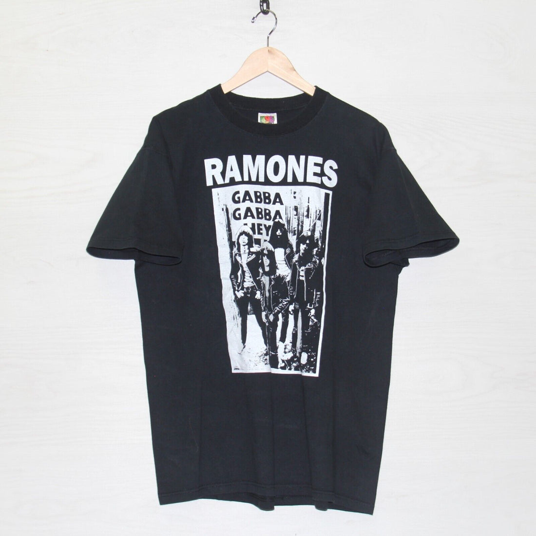 Vintage Ramones Mondo Bizarro T-Shirt Size XL Black Gabba Gabba Hey Band Tee 90s