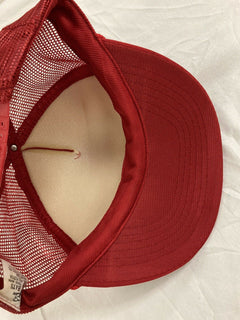 Vintage Las Vegas Mesh Trucker Snapback Hat Cap OSFA Red 80s 90s