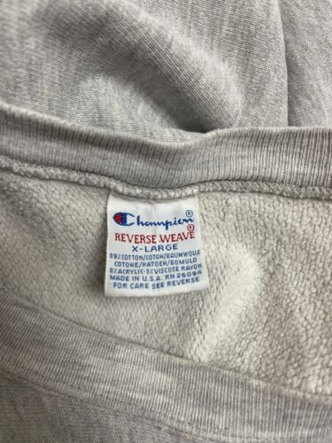 Vintage Champion Reverse Weave Sweatshirt Crewneck Size XL Gray