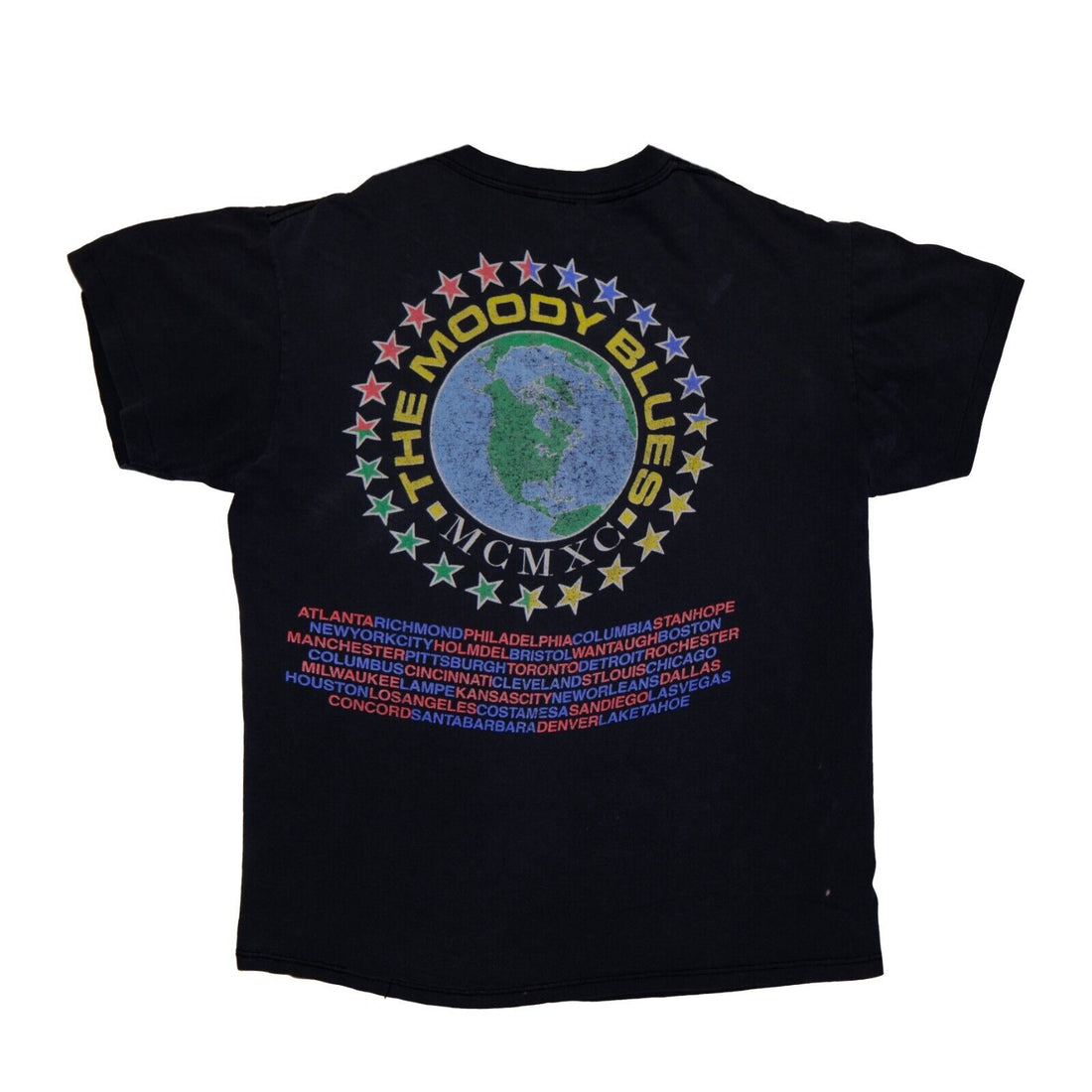 Vintage The Moody Blues MCMXC Tour Brockum T-Shirt Size Medium 1990 90s Music