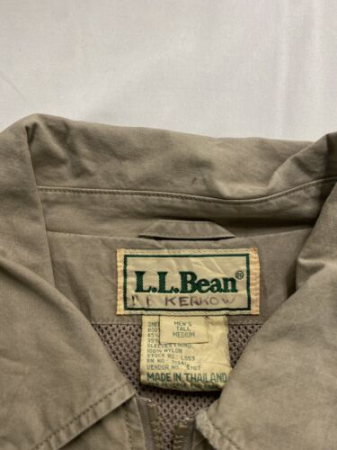 Vintage LL Bean Field Coat Jacket Size Medium Tall Beige Tan 90s