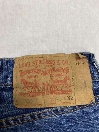 Vintage Levi Strauss & Co 501 Denim Jeans Size 40 X 32 Blue 00501-0193
