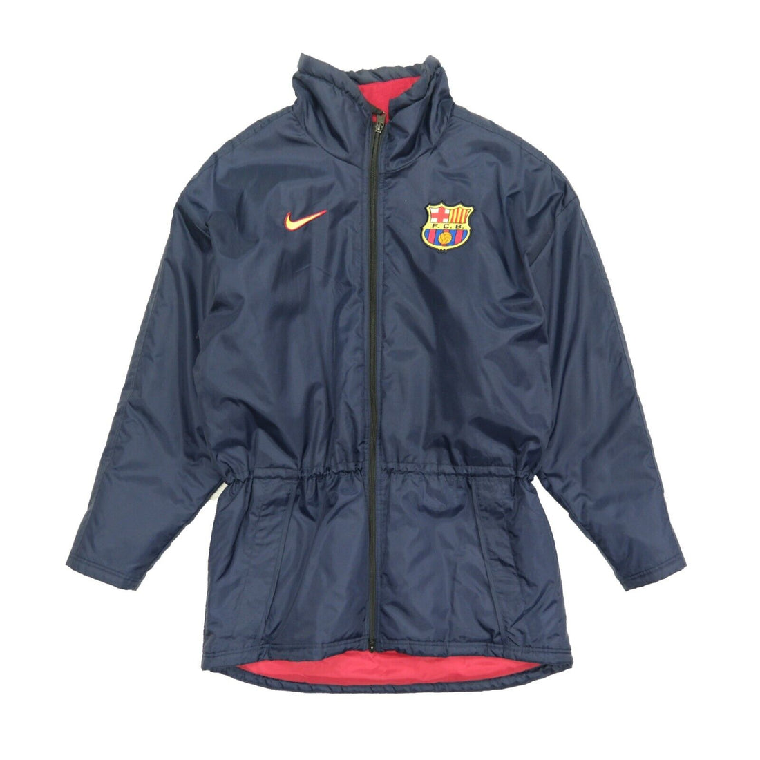 Vintage FC Barcelona Nike Pitch Coat Jacket Size Medium Football La Liga