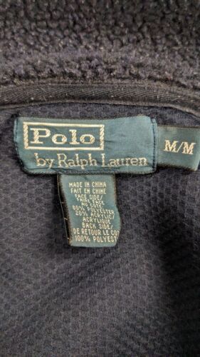 Vintage Polo Ralph Lauren Deep Pile Fleece Jacket Size Medium Aztec Western
