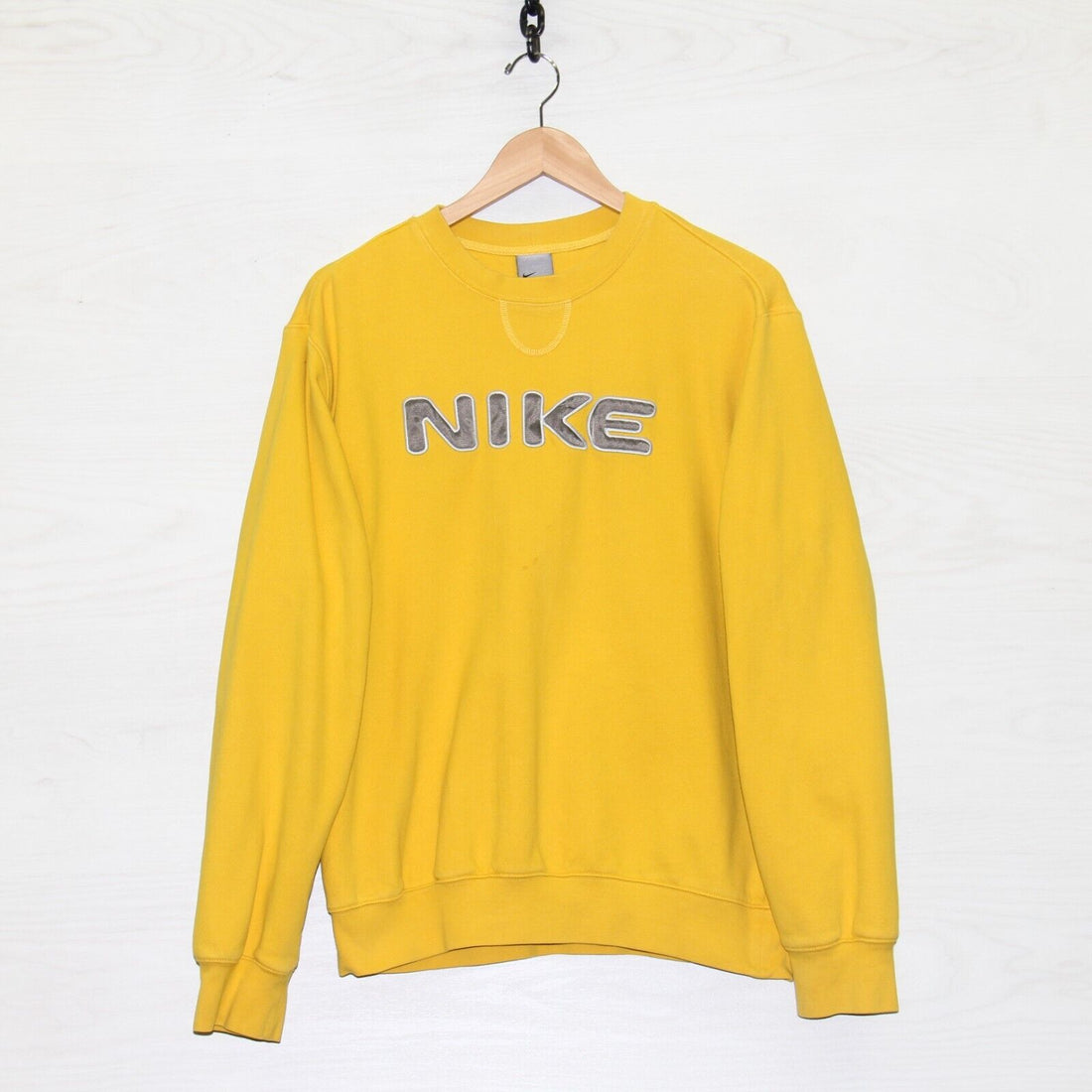 Vintage Nike Sweatshirt Crewneck Size Small Yellow Spell Out