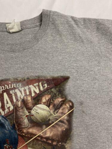 Vintage Cleveland Indians Spring Training T-Shirt Size XL Gra 2004 MLB