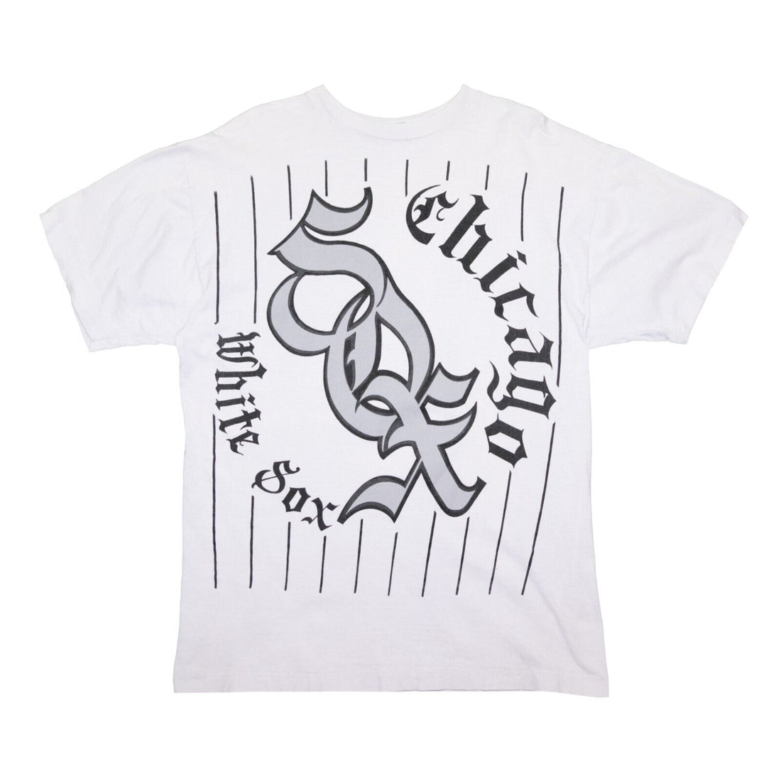Vintage Chicago White Sox Pinstripe Mindy T-Shirt Size XL White 90s MLB