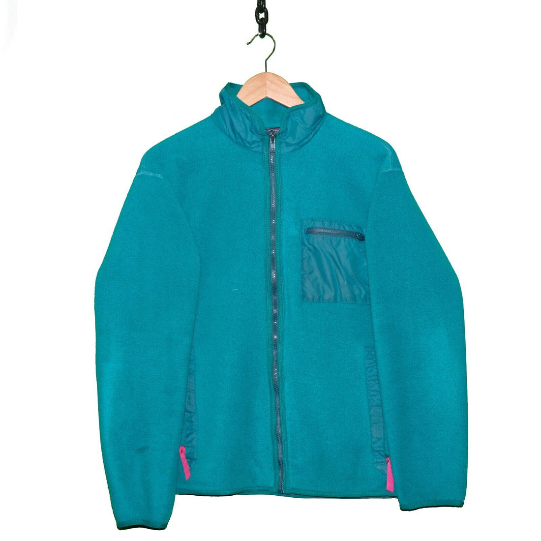 Vintage Patagonia Fleece Jacket Size Medium Teal 90s Full Zip