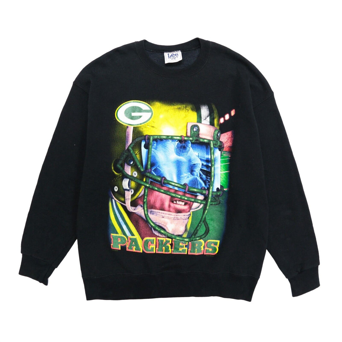 Green Bay Packers Sweatshirt XL XXL Embroidered Spell Out Crewneck Green