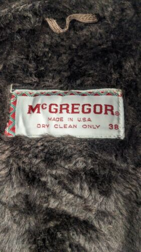 Vintage McGregor Parka Coat Jacket Size 38 Green Shearling