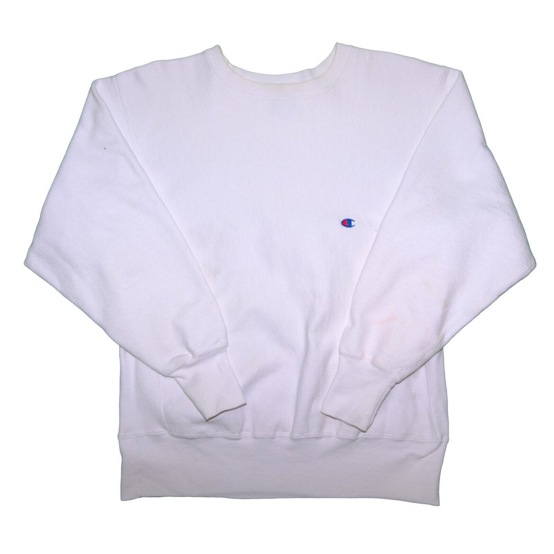 Vintage Champion Sweatshirt Crewneck Size Large White 90s Embroidered