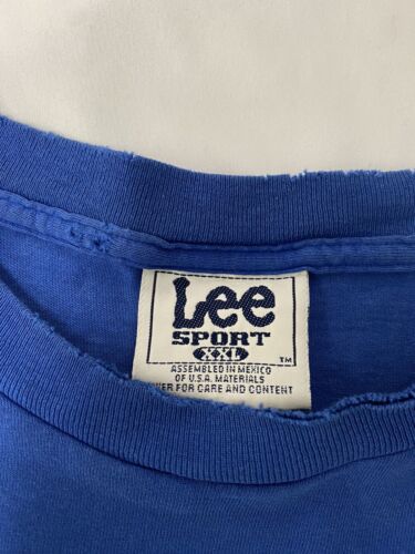 Vintage Chicago Cubs Lee Sport T-Shirt Size 2XL Blue MLB 1995 90s