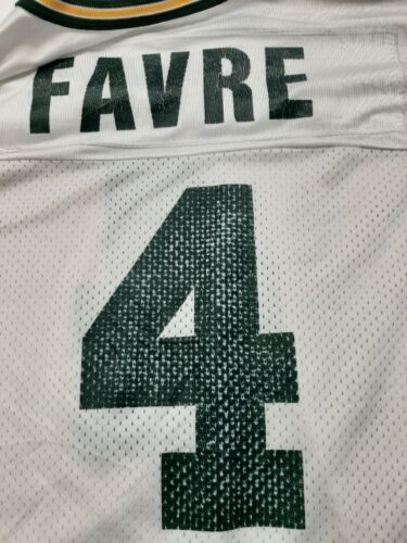 Vintage Green Bay Packers Brett Favre Champion Jersey Size XL White 90s NFL