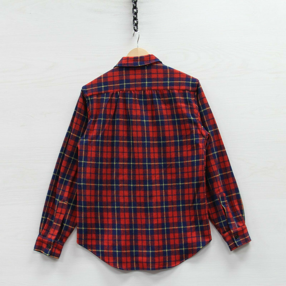 Vintage Mac Taggart Wool Button Up Shirt Size 2 Plaid Long Sleeve