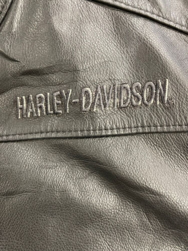 Vintage Harley Davidson Leather Motorcycle Jacket Size Large Made