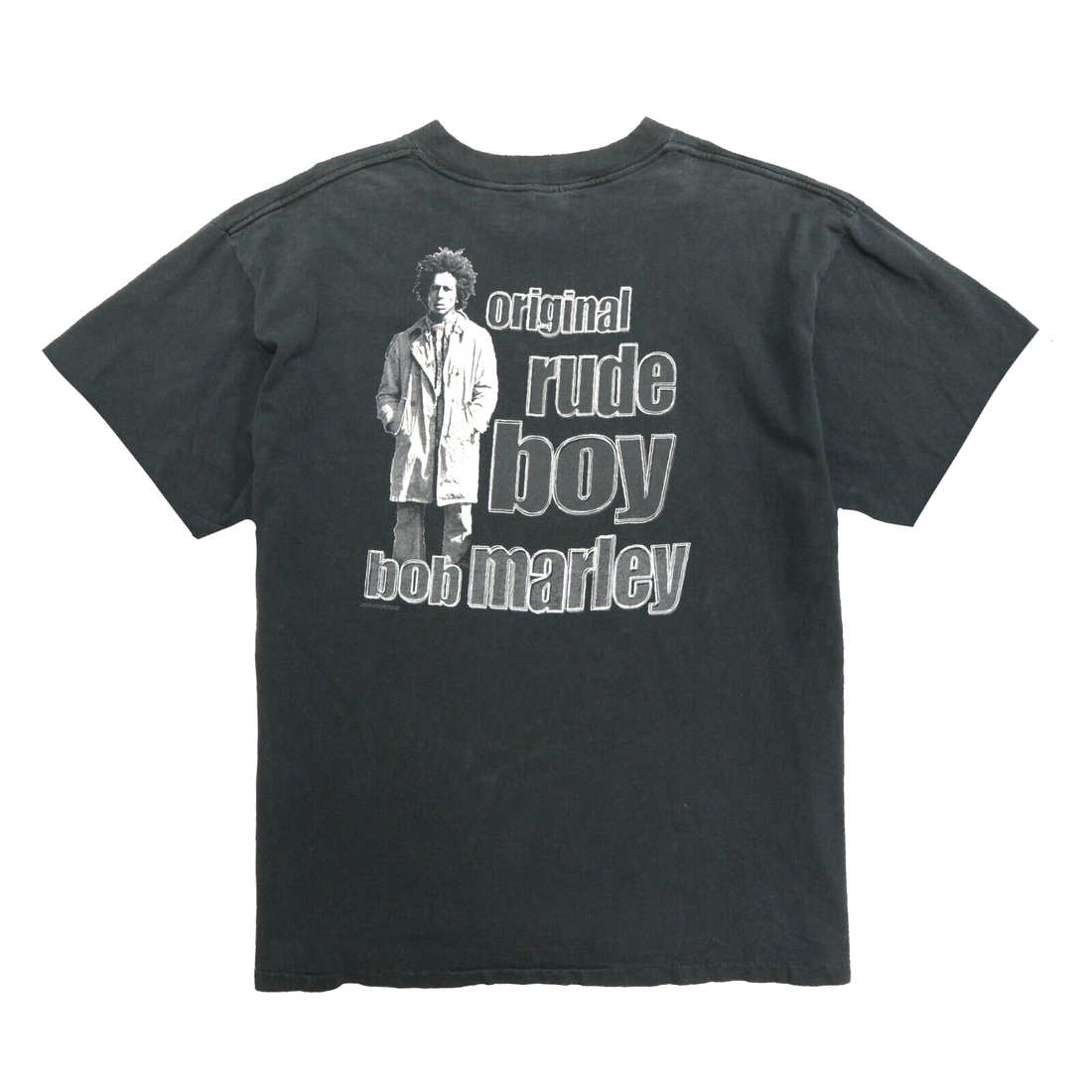 Vintage Bob Marley Original Rude Boy T-Shirt Size XL Black Made USA Reggae 90s
