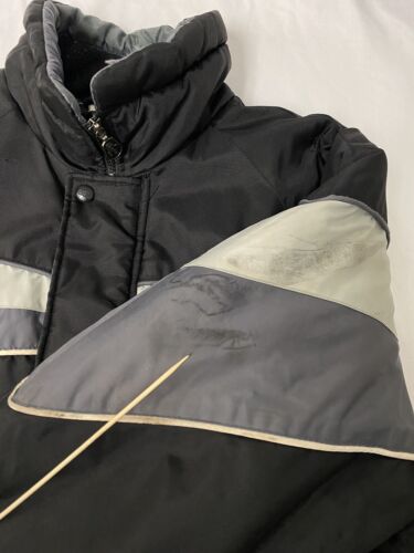 Vintage Choko Racing 400 Bomber Jacket Size XL Black Insulated Snowmobile