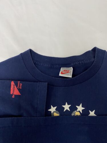 Vintage Nike Capital Challenge Washington DC T-Shirt Size Large Blue 80s 90s