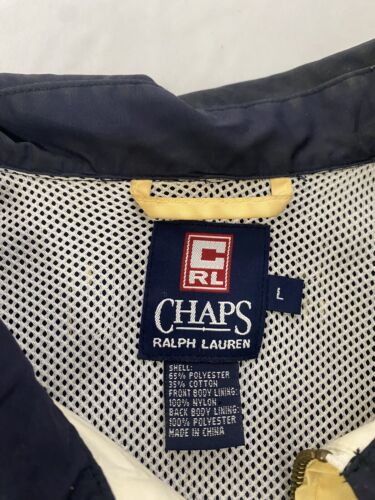 Vintage Chaps Ralph Lauren Light Harrington Jacket Size Large Colorblock