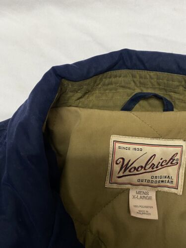 Vintage Woolrich Bomber Jacket Size XL Deep Navy 90s Insulated