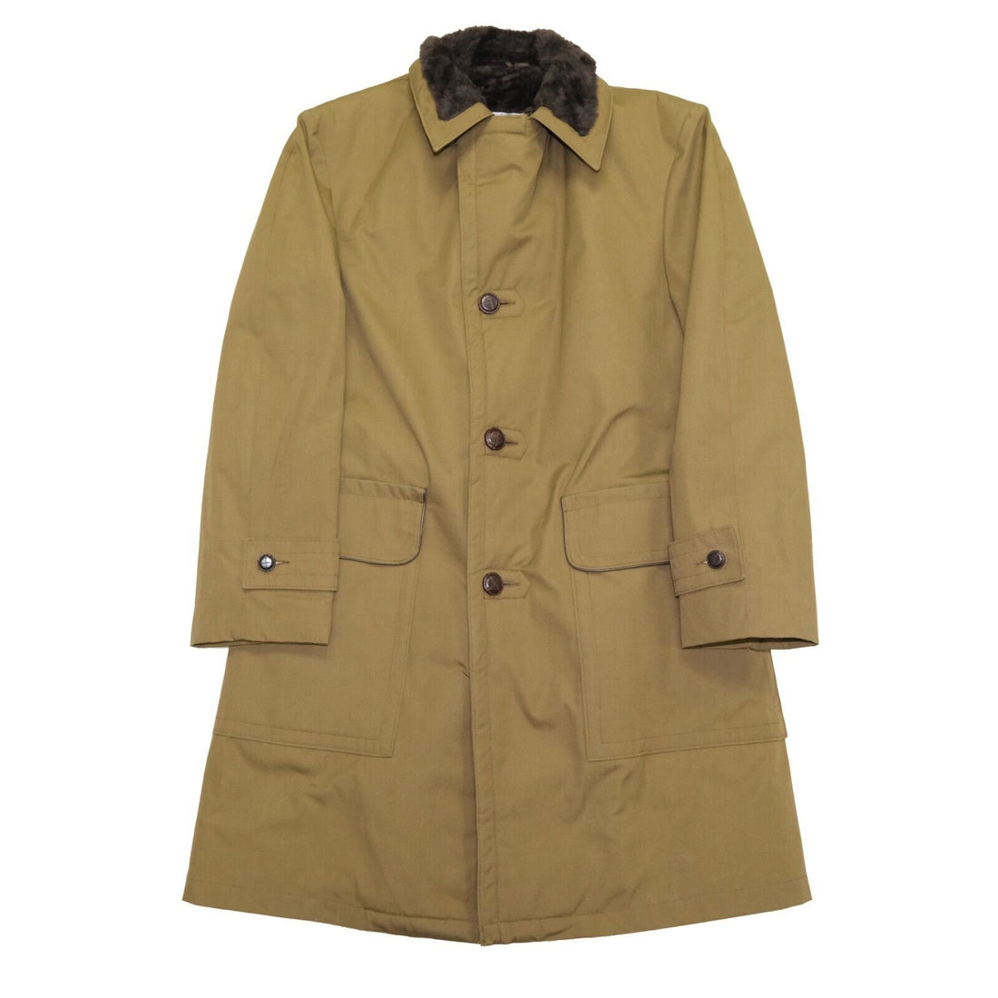 Vintage McGregor Parka Coat Jacket Size 38 Green Shearling