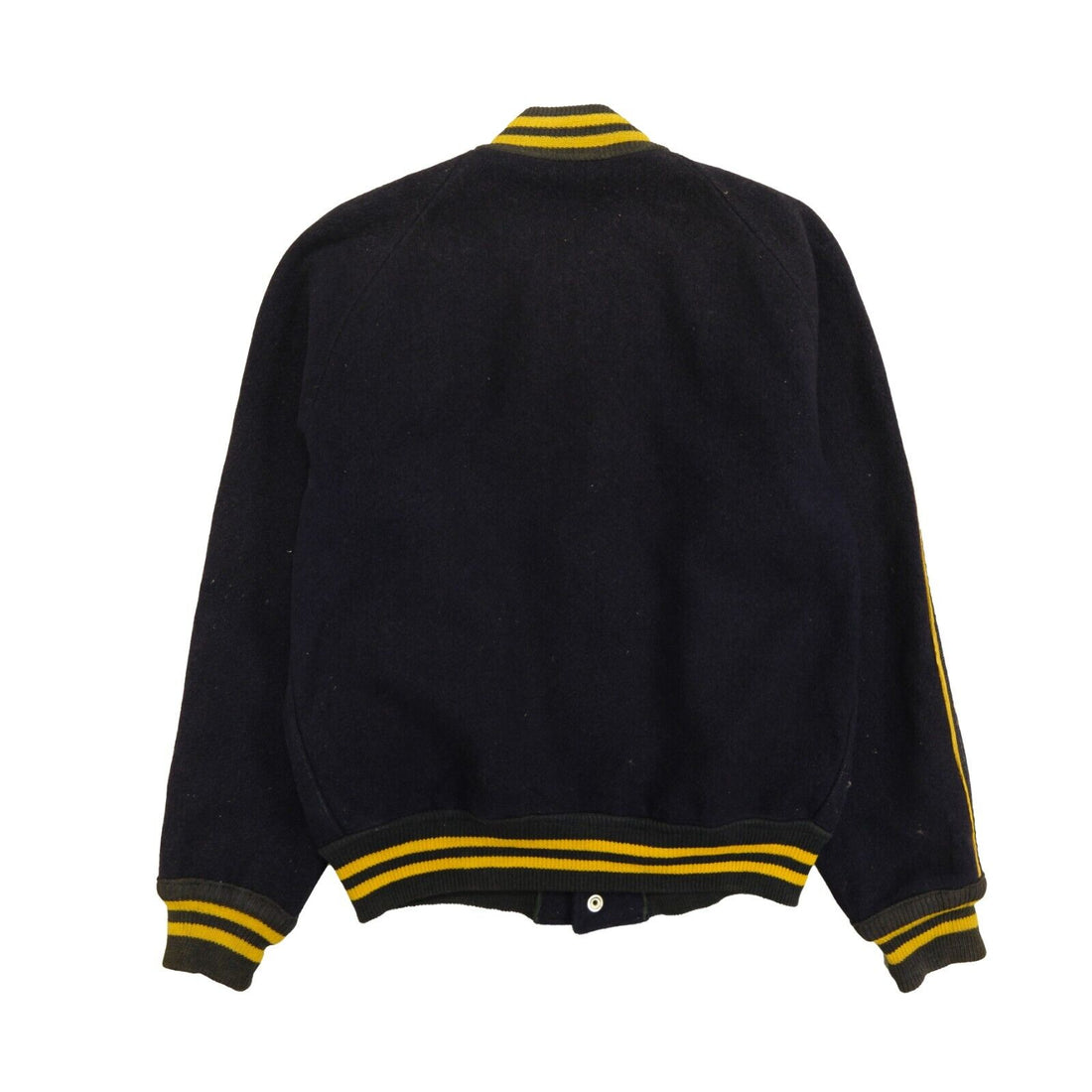 Vintage Butwin Wool Varsity Jacket Size Medium Blue Yellow