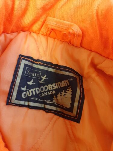 Vintage Sears Outdoorsman Coat Jacket Size XL Orange High