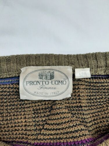 Vintage Pronto Uomo Crewneck Sweater Size 52L Pullover Made Italy