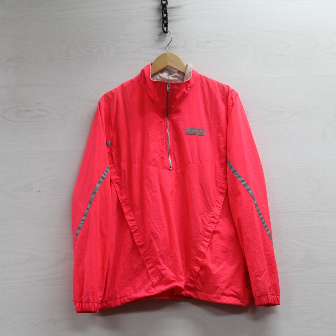 Vintage Nike Windbreaker Light Jacket Size Large Pink 80s 90s Reflective
