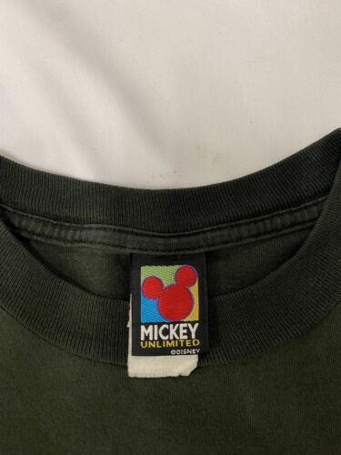 Vintage Mickey Mouse Fireworks Disney T-Shirt Size Large Black 90s