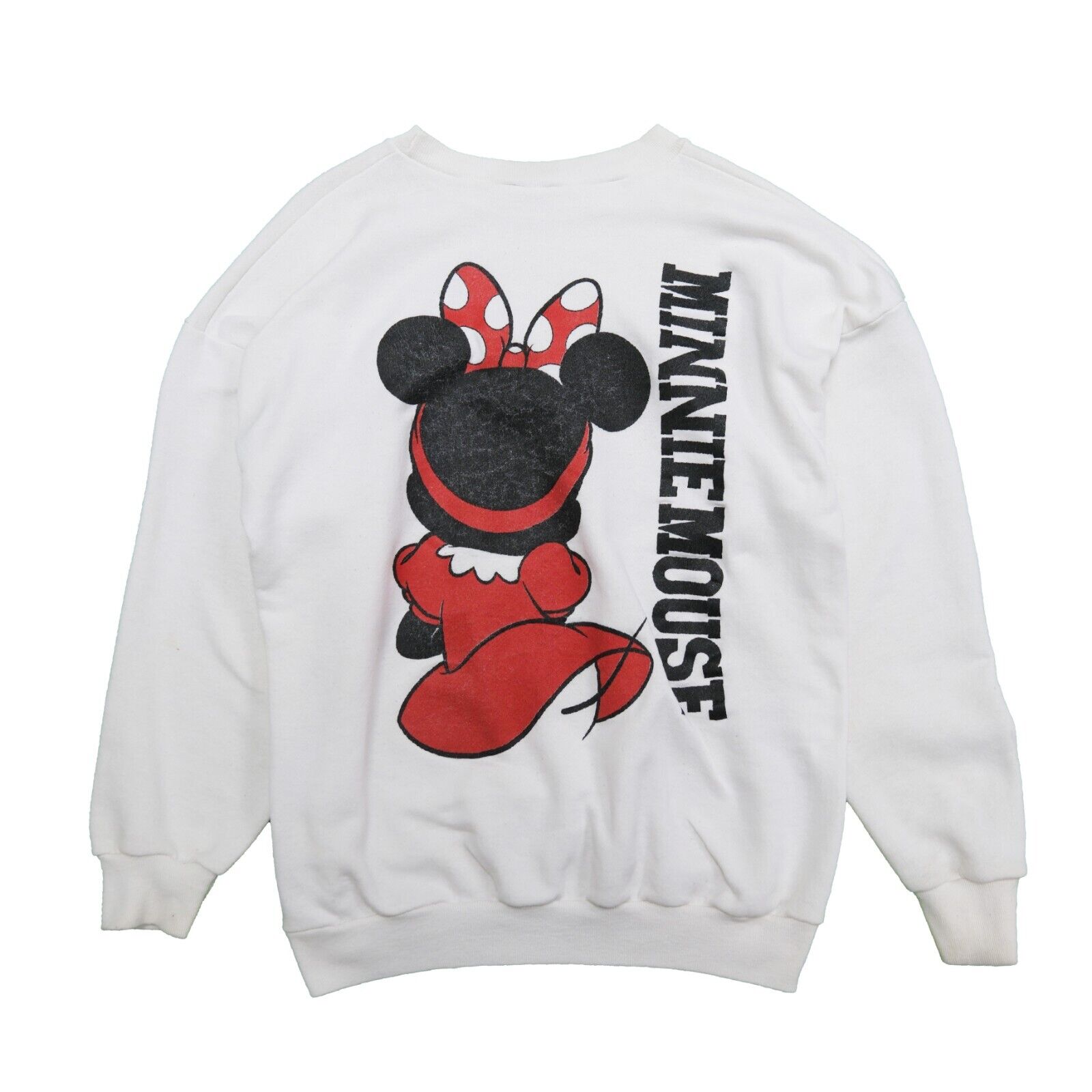 Vintage Minnie Mouse Disney Sweatshirt Crewneck Size XL White 80s