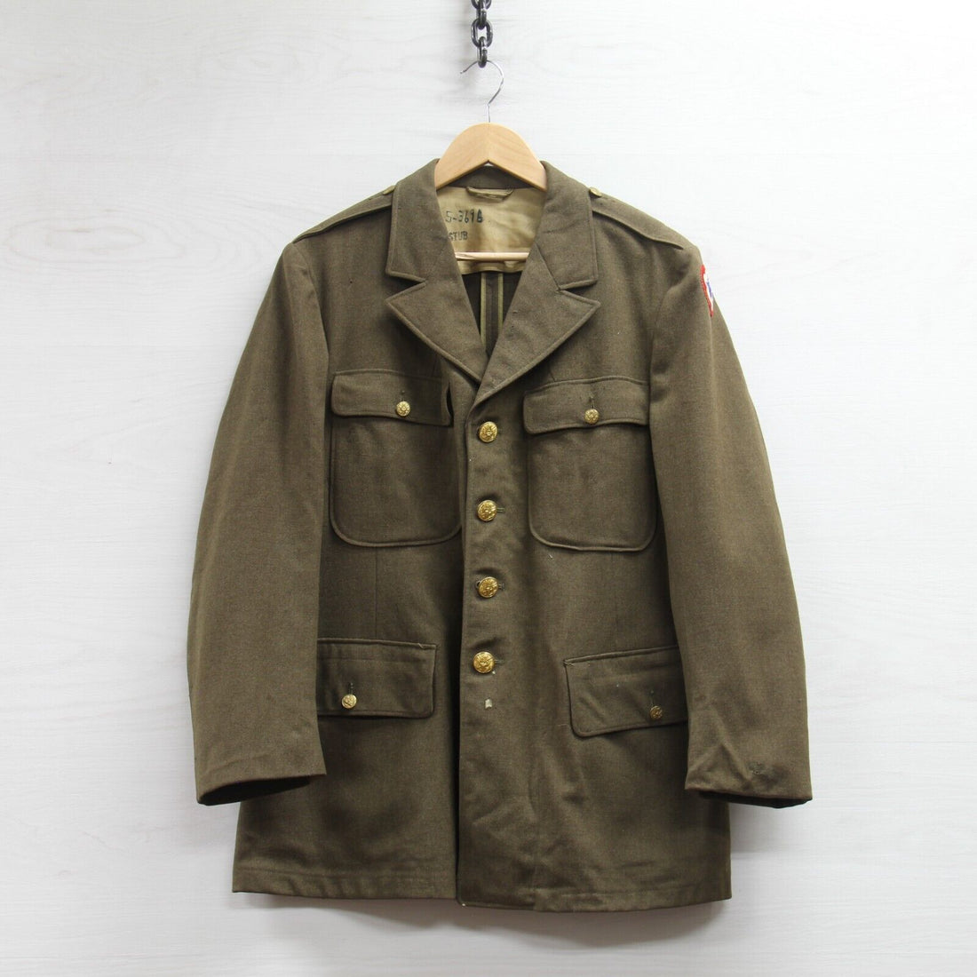 WW2 WWII WAC Wool Field Deck Coat Jacket Size 42 Stub Military