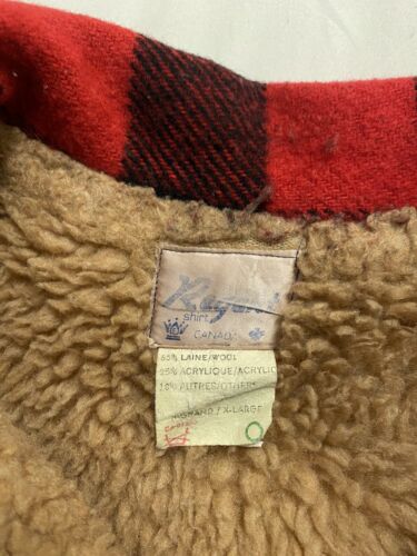 Vintage Chemise Regent Wool Flannel Jacket Size XL Red Made