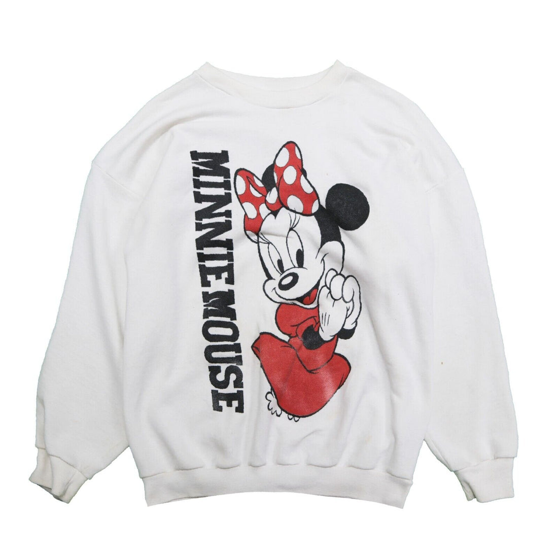 Vintage Minnie Mouse Disney Sweatshirt Crewneck Size XL White 80s