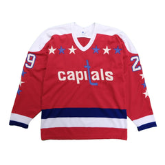 Retro 1980's Mulvey Washington Capitals Maska CCM Hockey Jersey