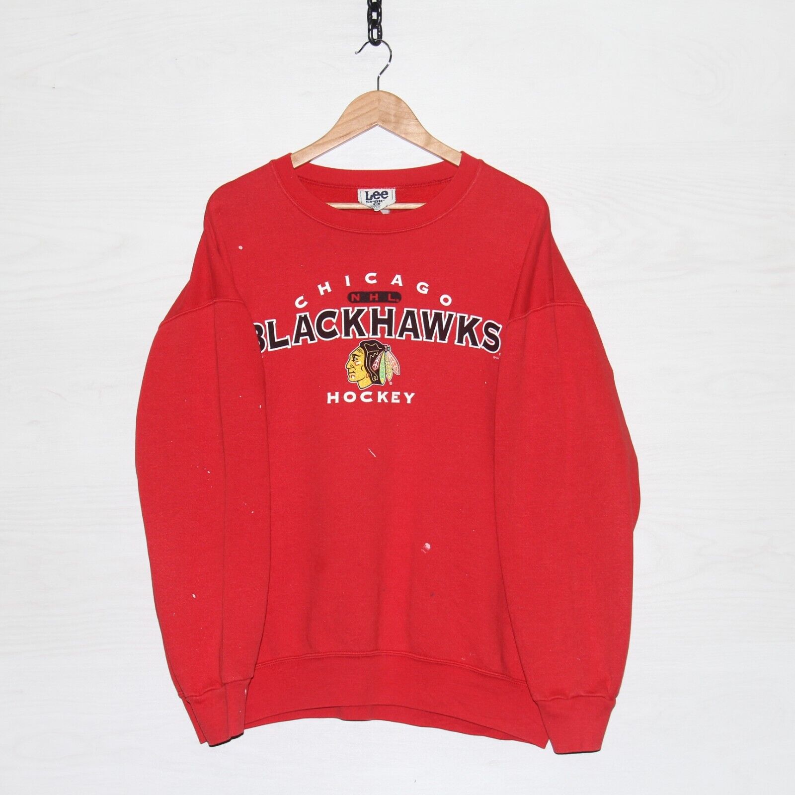 Vintage Chicago Blackhawks Lee Sport Sweatshirt Crewneck Size XL