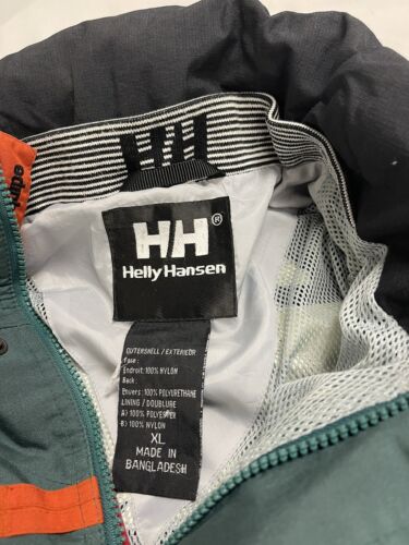 Vintage Helly Hansen Equipe Ski Parka Jacket Size XL Green Insulated 90s