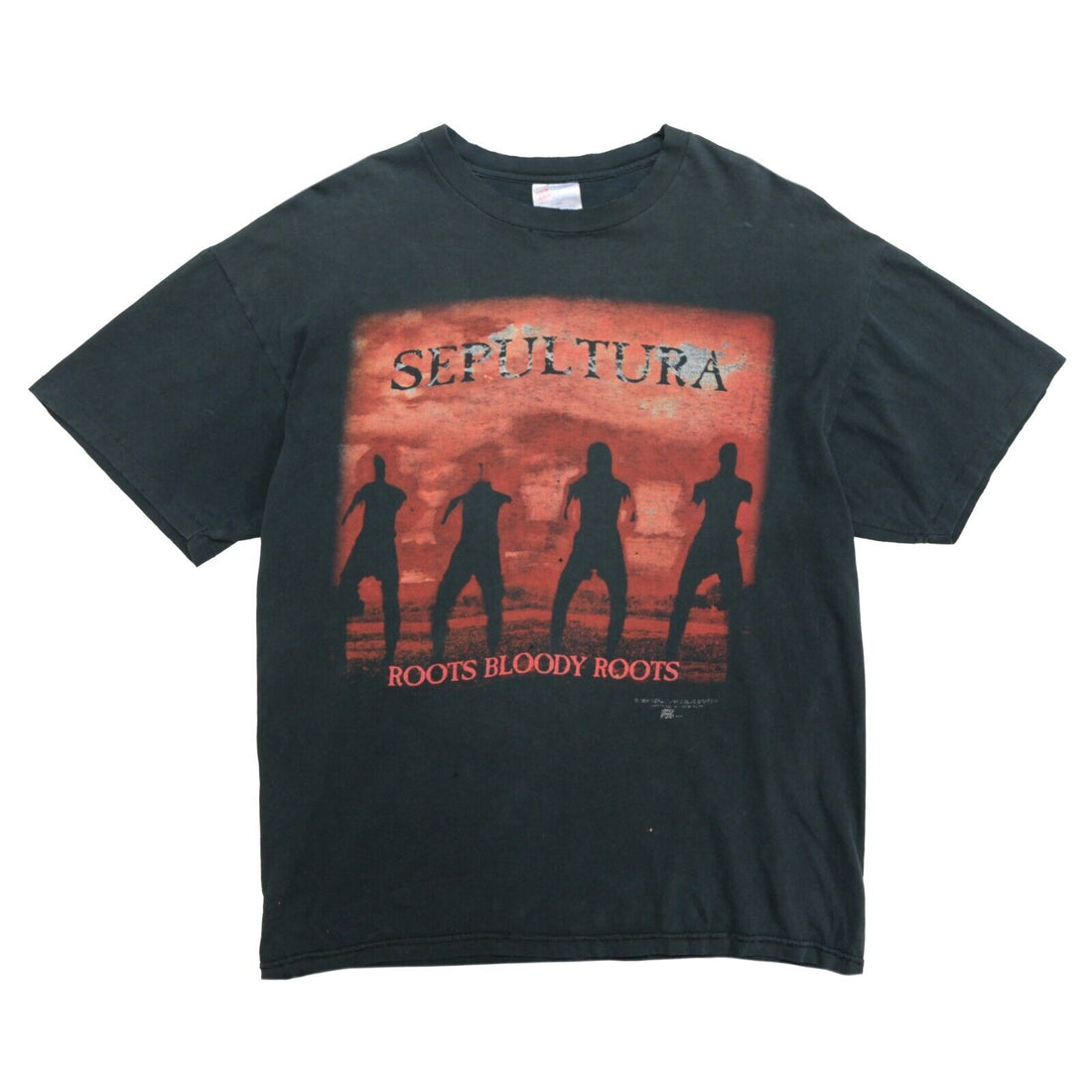 Vintage Sepultura Bloody Roots T-Shirt XL 1996 90s Blue Grape Backstage Pass