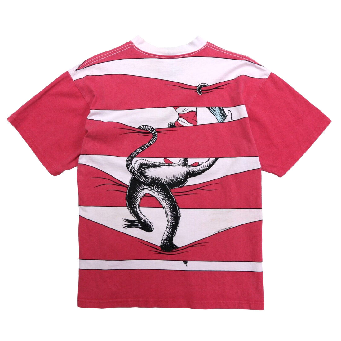 Vintage Cat in the Hat Dr Seuss T Shirt Size XL Striped Universal