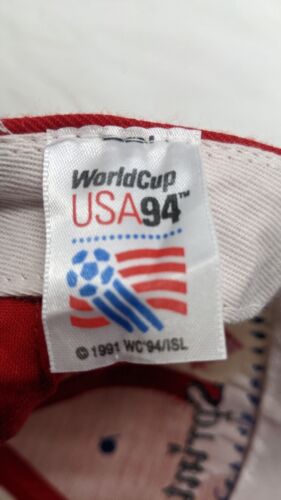 Vintage Sprint World Cup Nutmeg Wool Snapback Hat Cap OSFA 90s FIFA Made USA