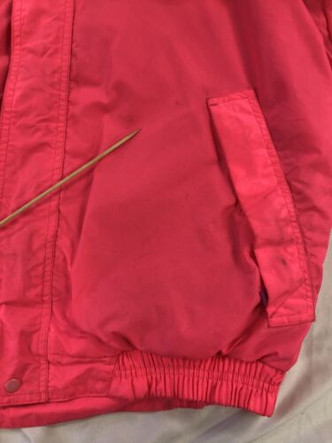 Vintage Nike Aqua Gear Bomber Jacket Size Large Pink 90s Fleece Lined