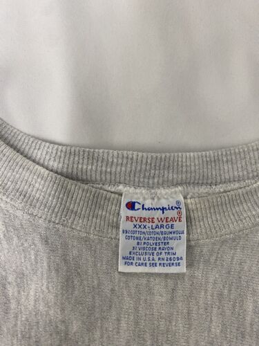 Vintage Champion Reverse Weave Sweatshirt Crewneck Size 3XL Gray 90s Spell  Out