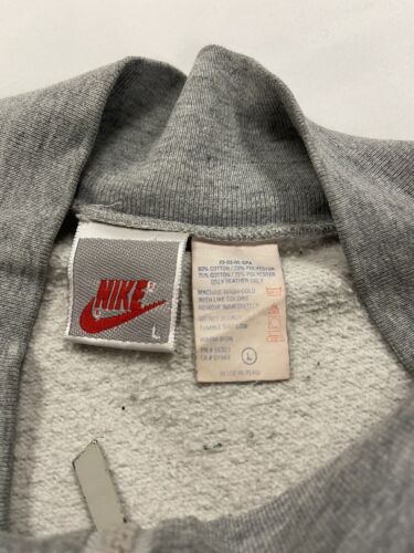 Vintage Nike Sweatshirt Size Large Purple Gray 1/4 Zip Pullover 80s 90s