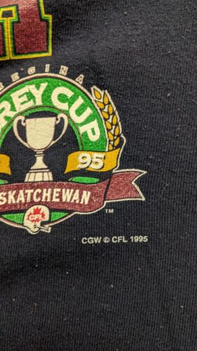 Vintage Saskatchewan Roughriders Grey Cup Sweatshirt Crewneck Large 1995 90s CFL