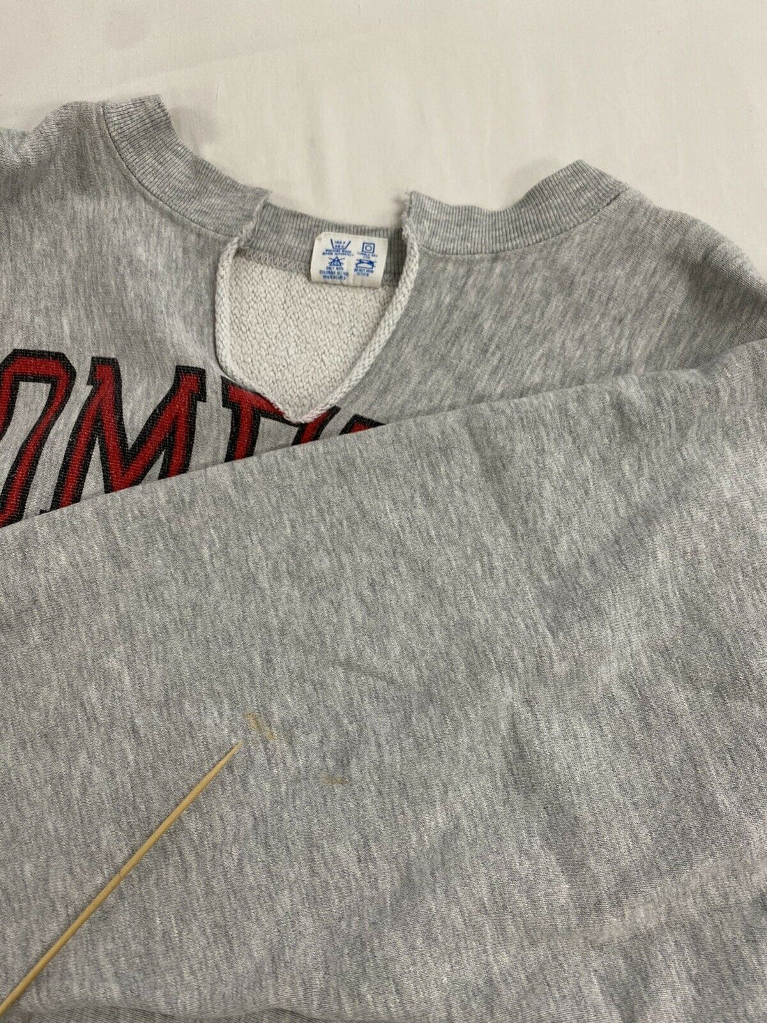 Vintage Pomfret Champion Reverse Weave Sweatshirt Crewneck Large 80s Distressed